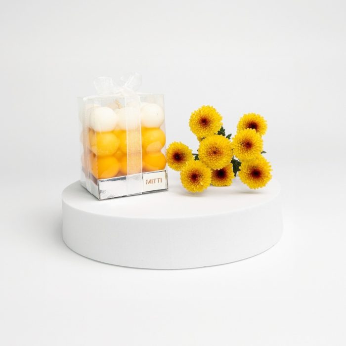 Yellow Bubble Candle