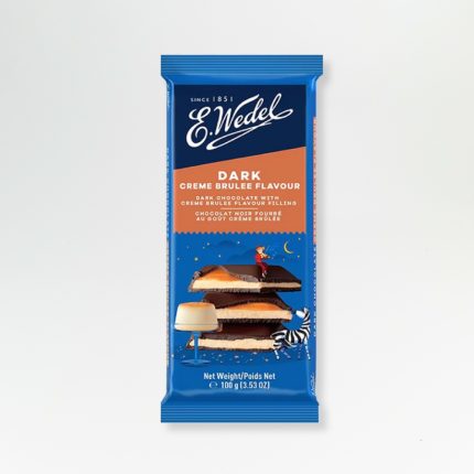 Dark Creme Brulee Flavour chocolate by E Wedel 100gms